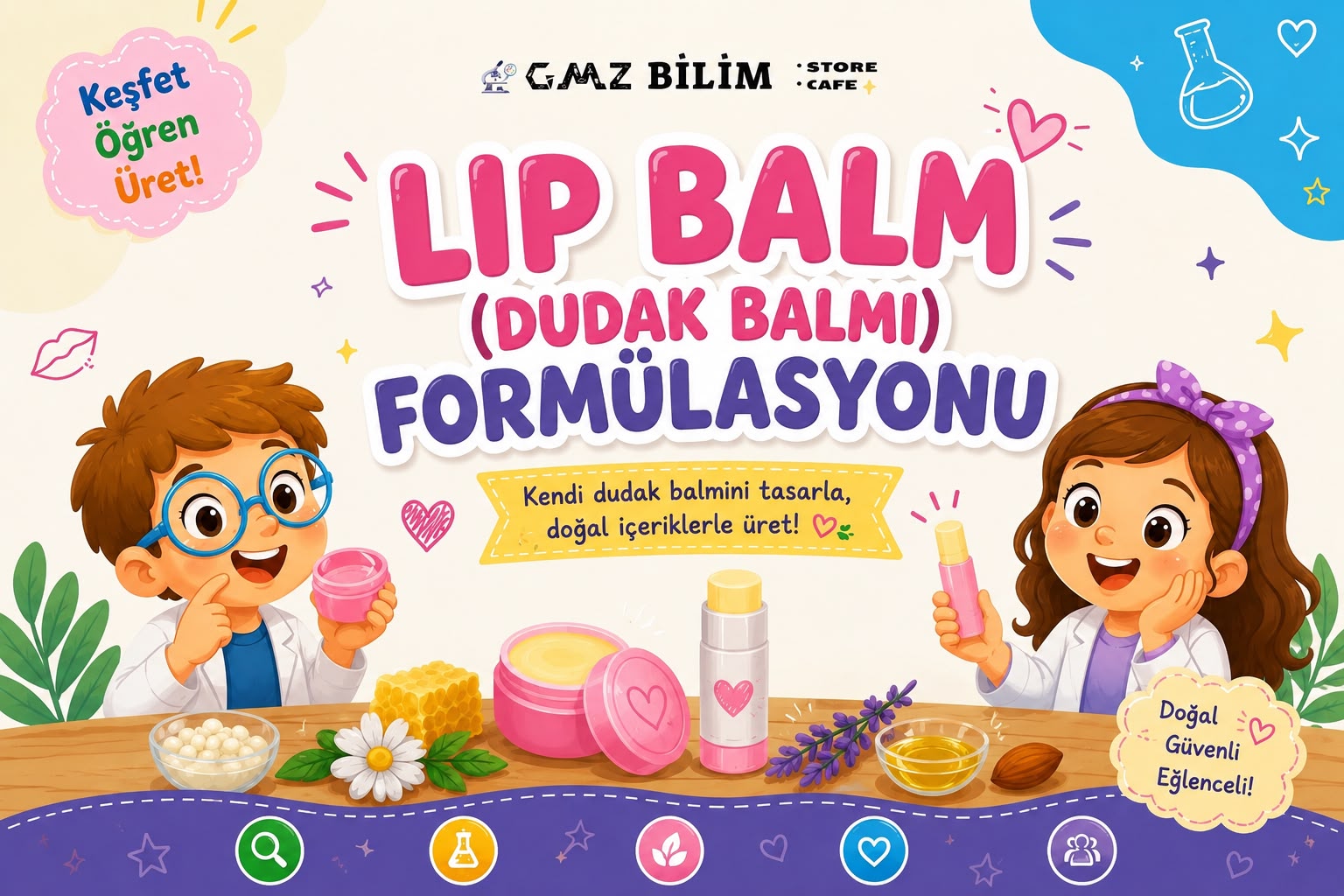 LİP BALM (DUDAK BALMI) FORMÜLASYONU (8-12 YAŞ) 