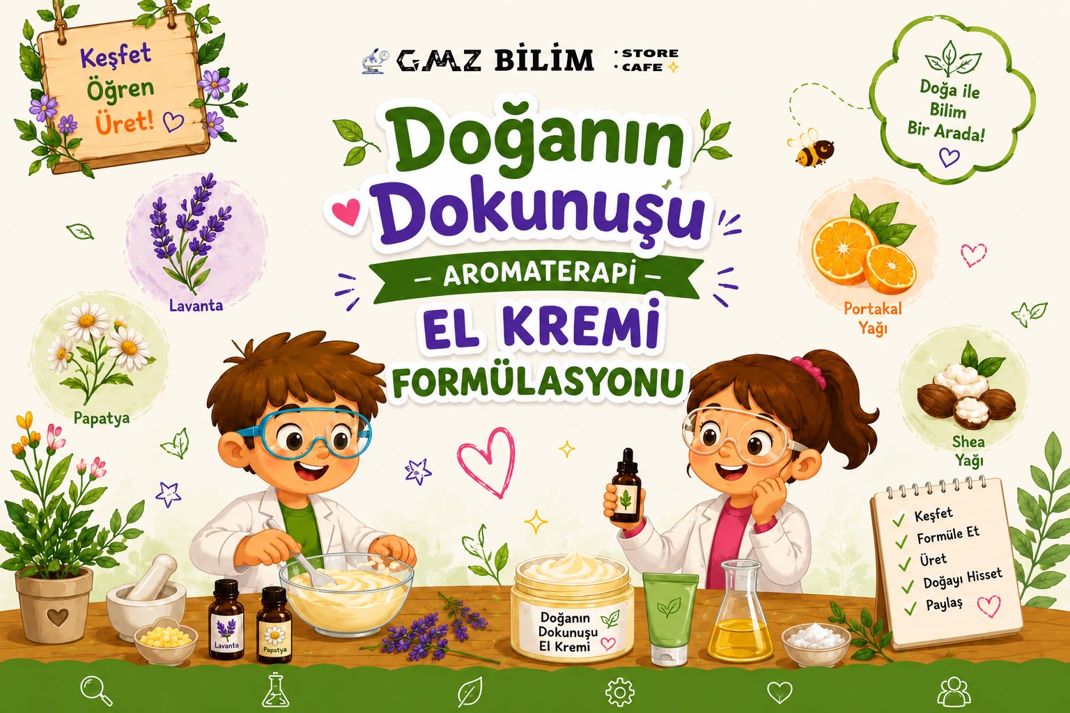 DOĞANIN DOKUNUŞU: AROMATERAPİ EL KREMİ FORMÜLASYONU (8-12 YAŞ)